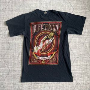 Vintage Pink Floyd Wish You Were Here Adult Unisex Black Rock Band Tee Shirt